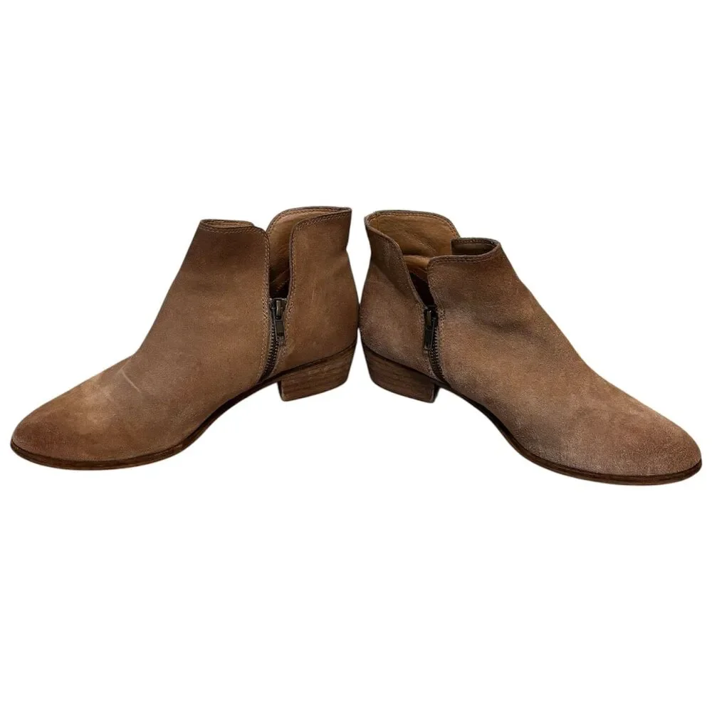 Splendid Hamptyn Suede Leather Ankle Boots Tan Beige Size 9